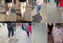 تجميعه مقاطع جديده لطياز بنات و نسوان مصريه فى الشوارع الواد سارح وراهم فاتح عليهم كاميرا الموبايل و يصورهم - سكس تجسس وتحرش في الشارع